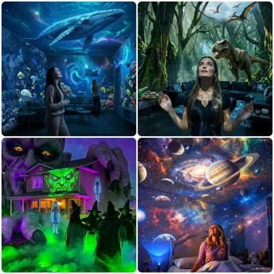 🌌 5D Halloween Galaxy Ocean Projector | Turn Your Room Into A Spooky New World 👻