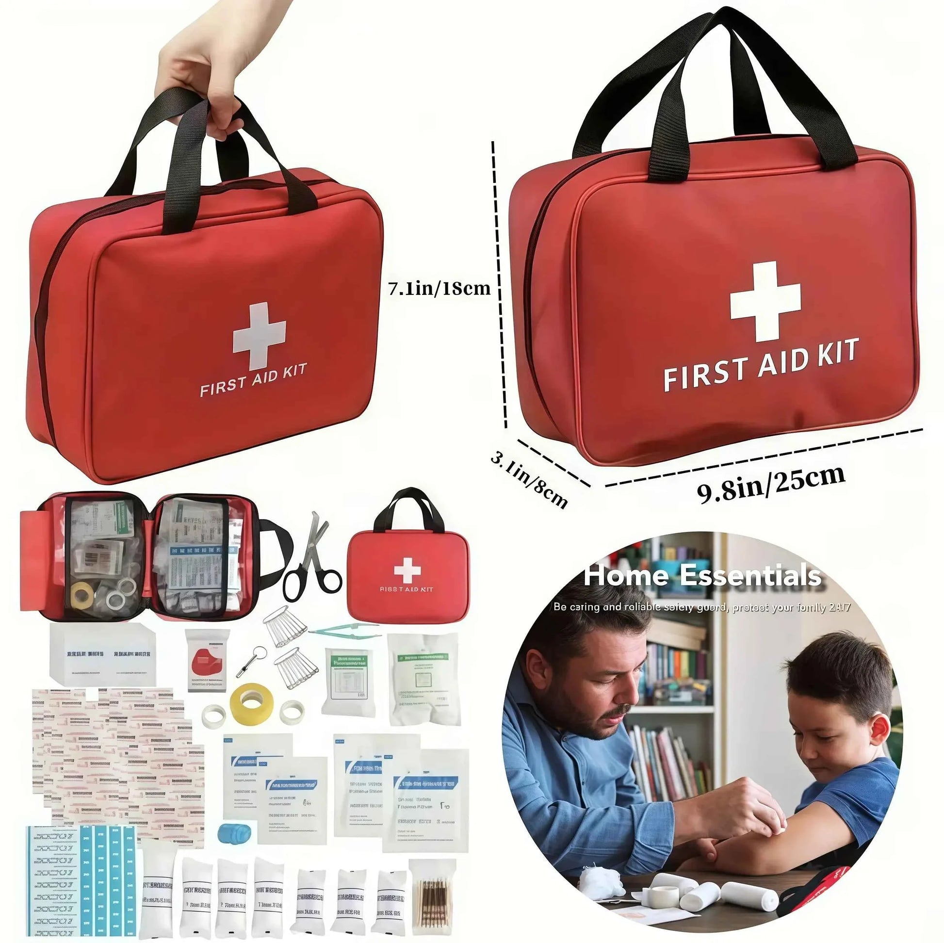 🩹🚨 330-Piece First Aid Kit – Water-Resistant Emergency Medical Bag for Home, Car & Travel | 🔥 50% OFF