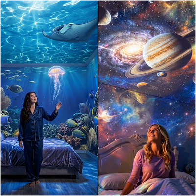 🌌 5D Halloween Galaxy Ocean Projector | Turn Your Room Into A Spooky New World 👻