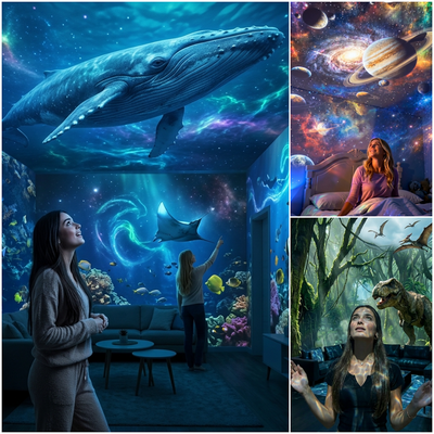 🌌 5D Halloween Galaxy Ocean Projector | Turn Your Room Into A Spooky New World 👻